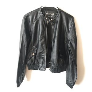 BNWOT Blank NYC Vegan Leather Zip-Up Jacket